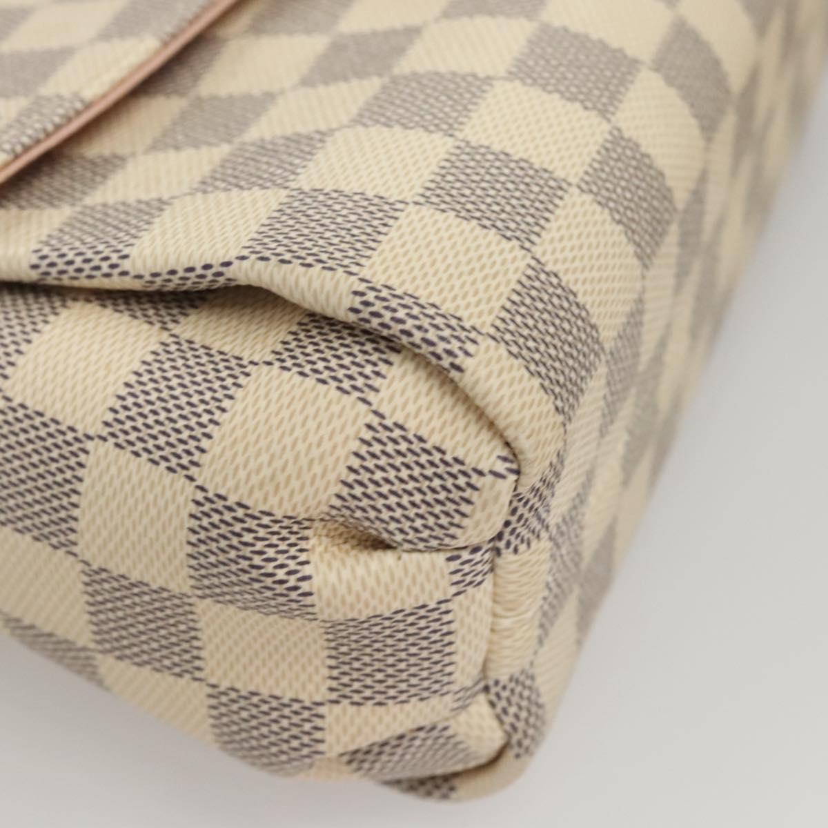 LOUIS VUITTON Damier Azur Croisette Hand Bag 2way N41581 LV Auth 118150