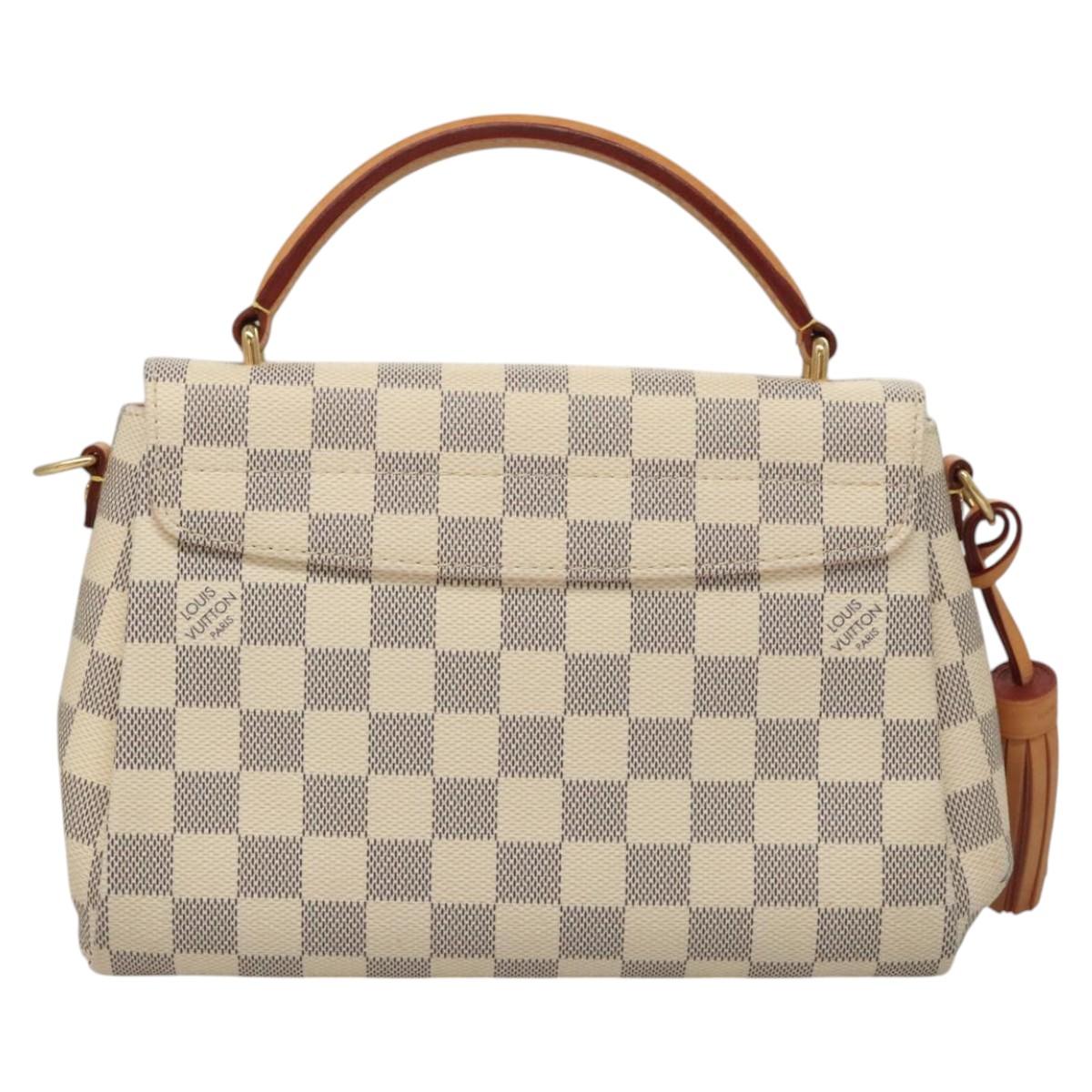 LOUIS VUITTON Damier Azur Croisette Hand Bag 2way N41581 LV Auth 118150