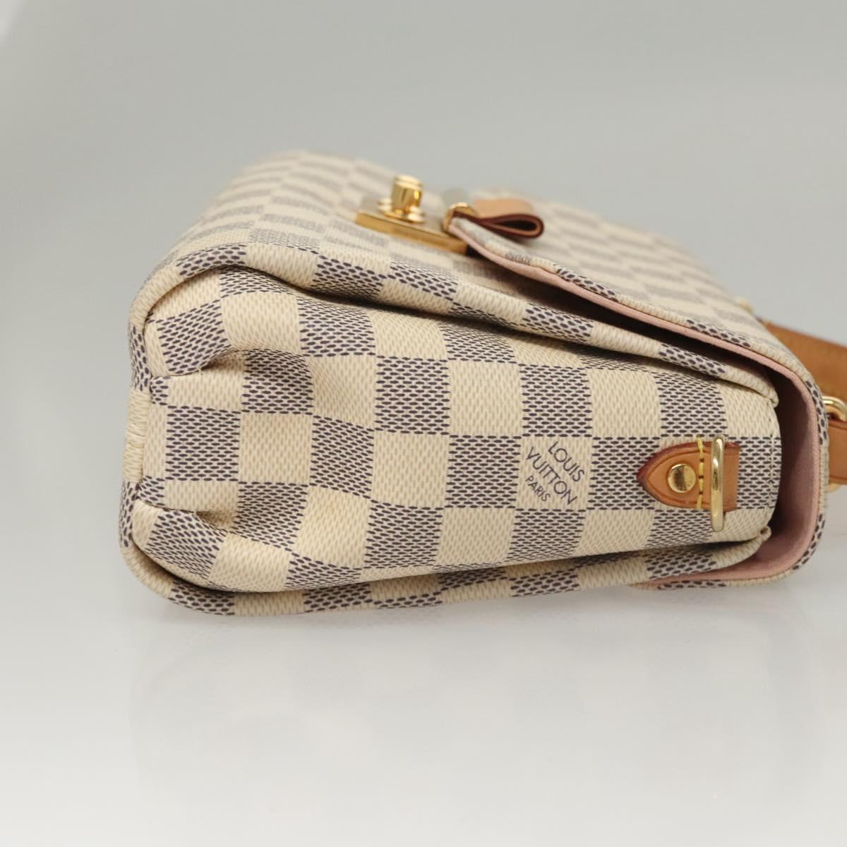 LOUIS VUITTON Damier Azur Croisette Hand Bag 2way N41581 LV Auth 118150