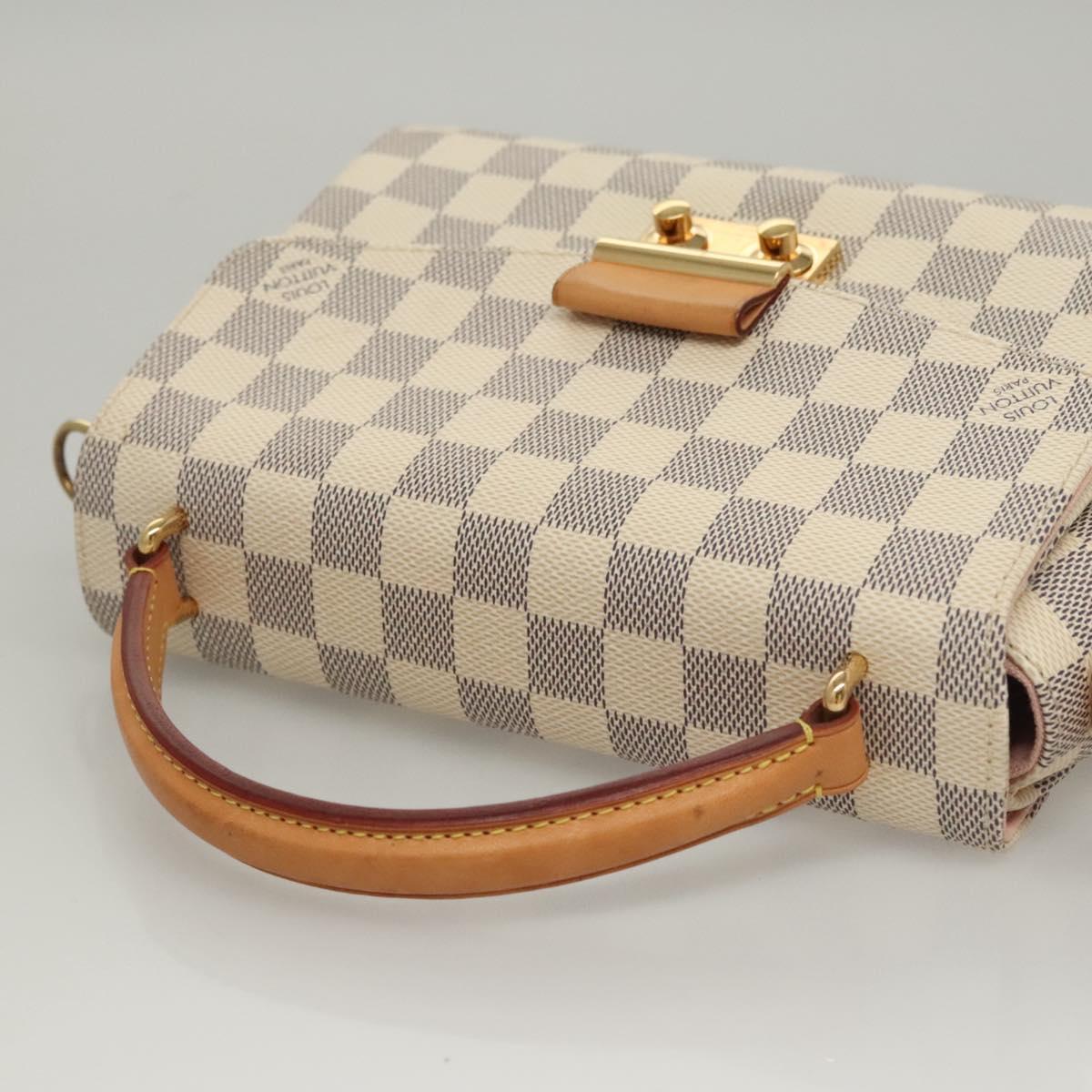 LOUIS VUITTON Damier Azur Croisette Hand Bag 2way N41581 LV Auth 118150