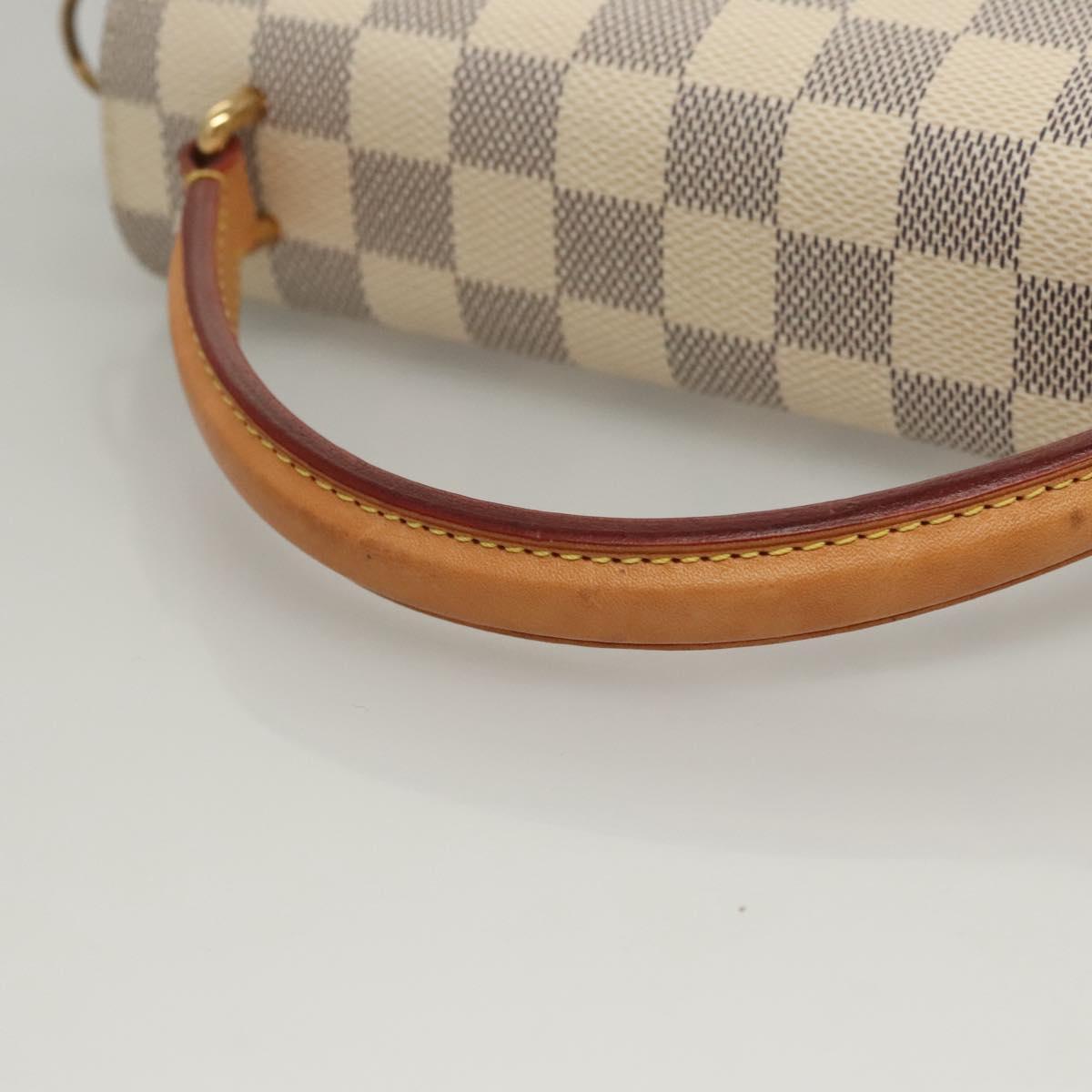 LOUIS VUITTON Damier Azur Croisette Hand Bag 2way N41581 LV Auth 118150