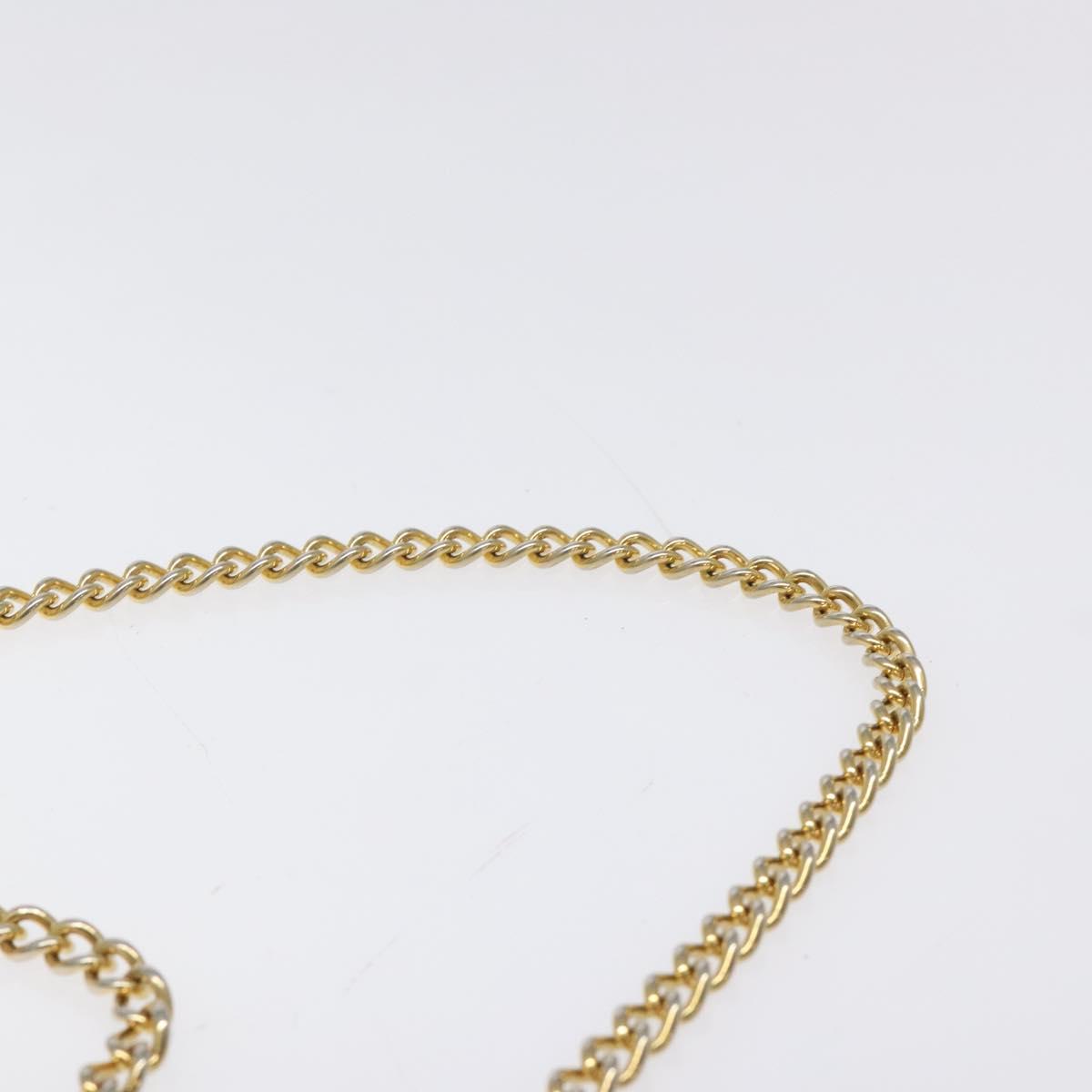 Salvatore Ferragamo Gancini Chain Shoulder Bag Leather Black Gold Auth 118161