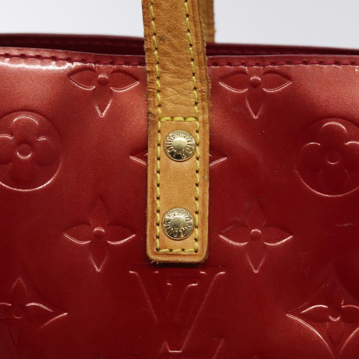 LOUIS VUITTON Monogram Vernis Reade PM Hand Bag Pomme D'amour M91990 Auth 118174