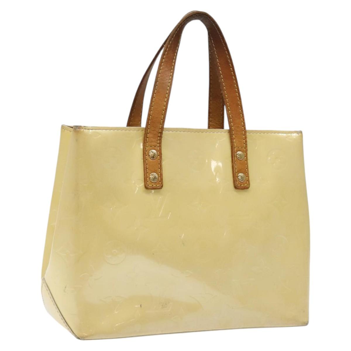 LOUIS VUITTON Monogram Vernis Reade PM Hand Bag Perle M91336 LV Auth 118175