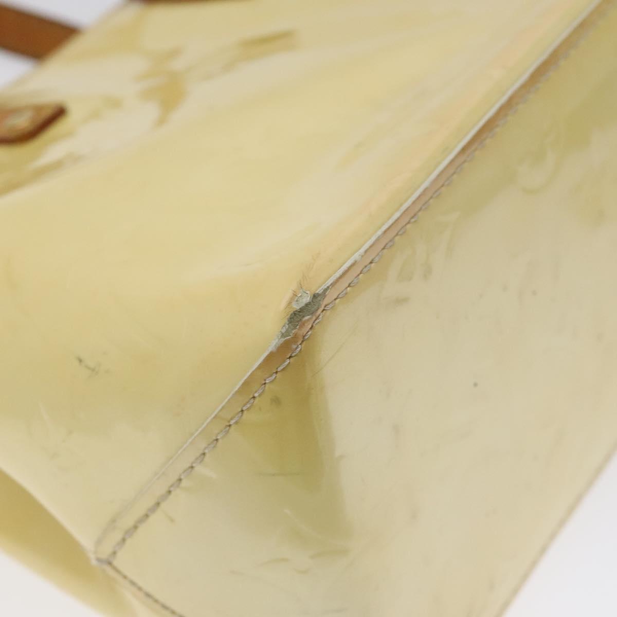 LOUIS VUITTON Monogram Vernis Reade PM Hand Bag Perle M91336 LV Auth 118175