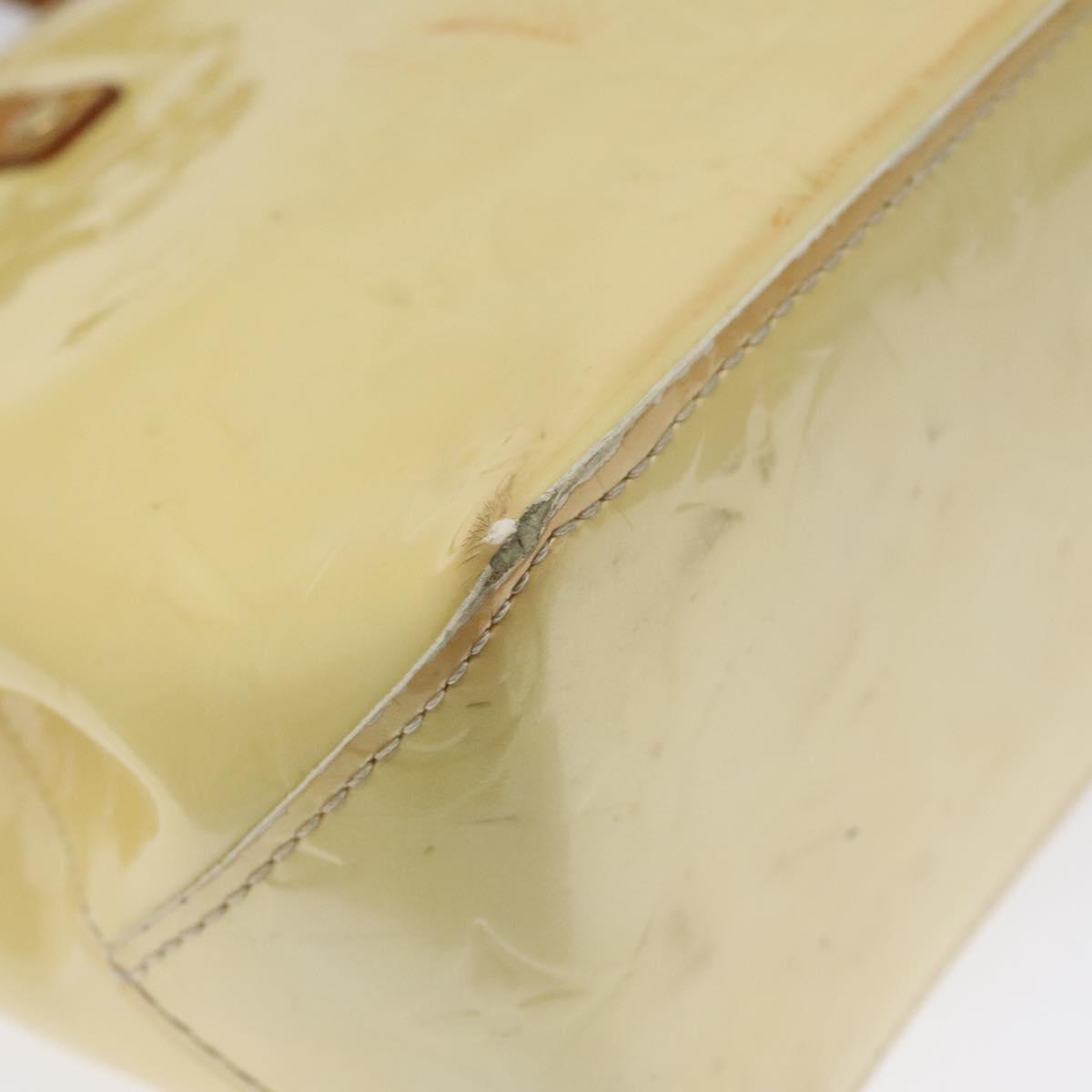 LOUIS VUITTON Monogram Vernis Reade PM Hand Bag Perle M91336 LV Auth 118175