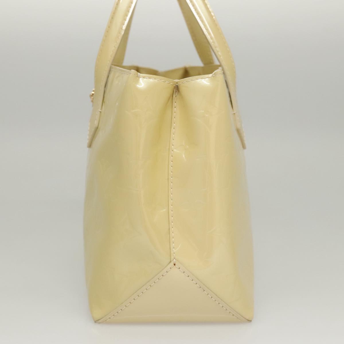 LOUIS VUITTON Monogram Vernis Wilshire PM Hand Bag Broncorail M91452 Auth 118183