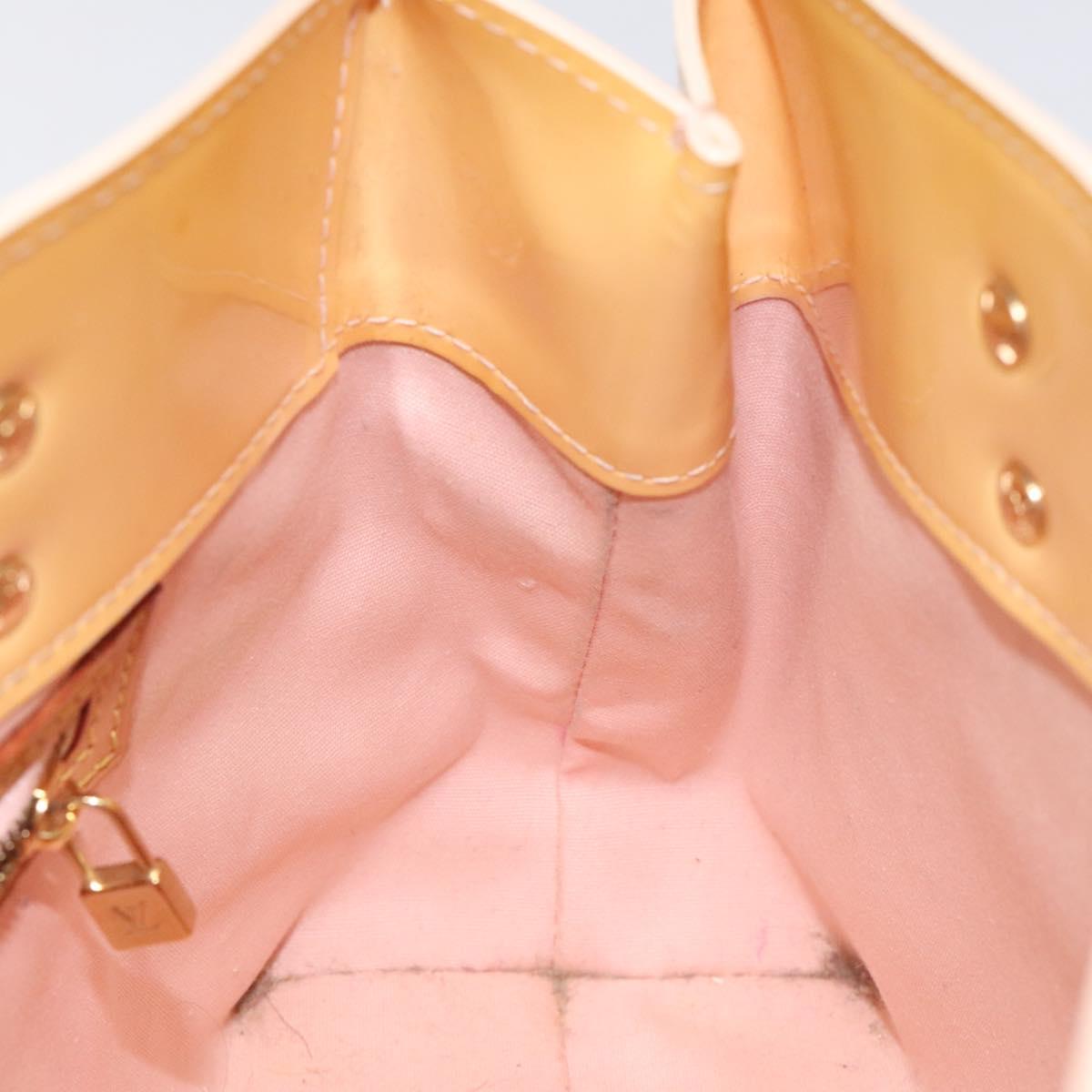 LOUIS VUITTON Monogram Vernis Reade PM Bag Marshmallow Pink M91306 Auth 118186