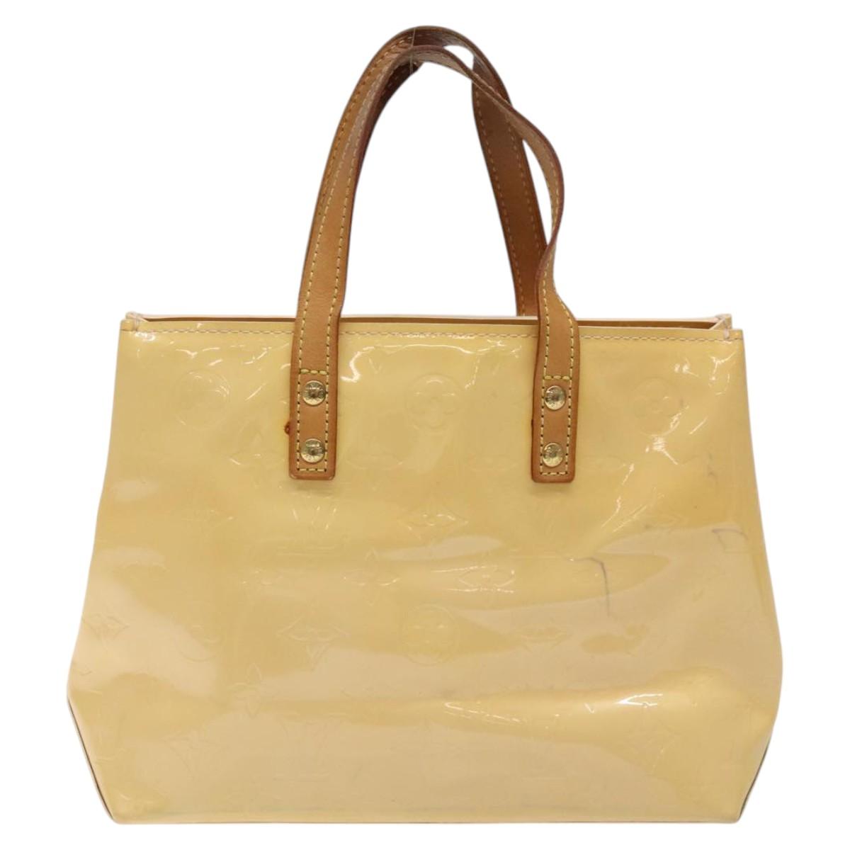 LOUIS VUITTON Monogram Vernis Reade PM Bag Marshmallow Pink M91306 Auth 118186