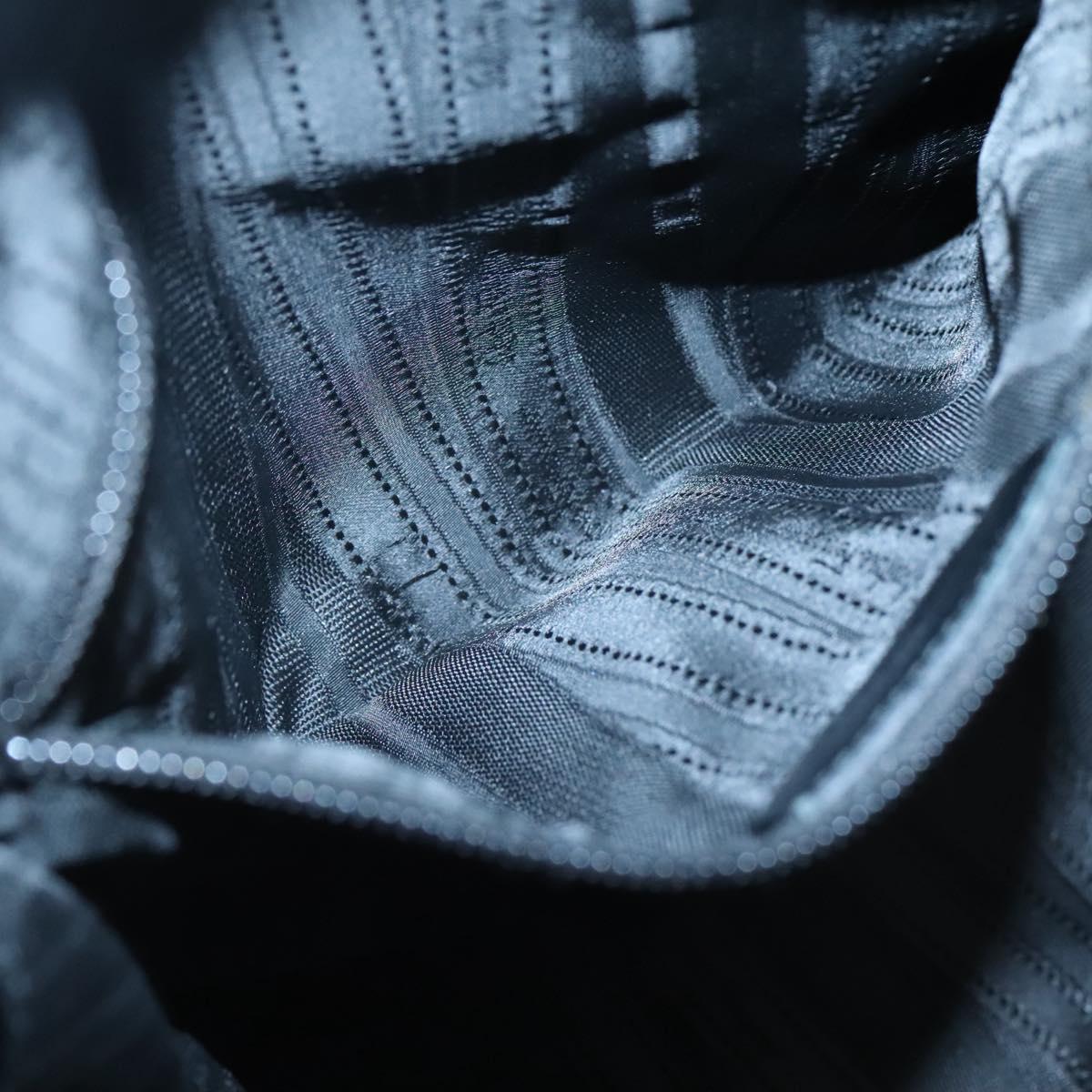 Salvatore Ferragamo Shoulder Bag Nylon Black Gold Auth 118189