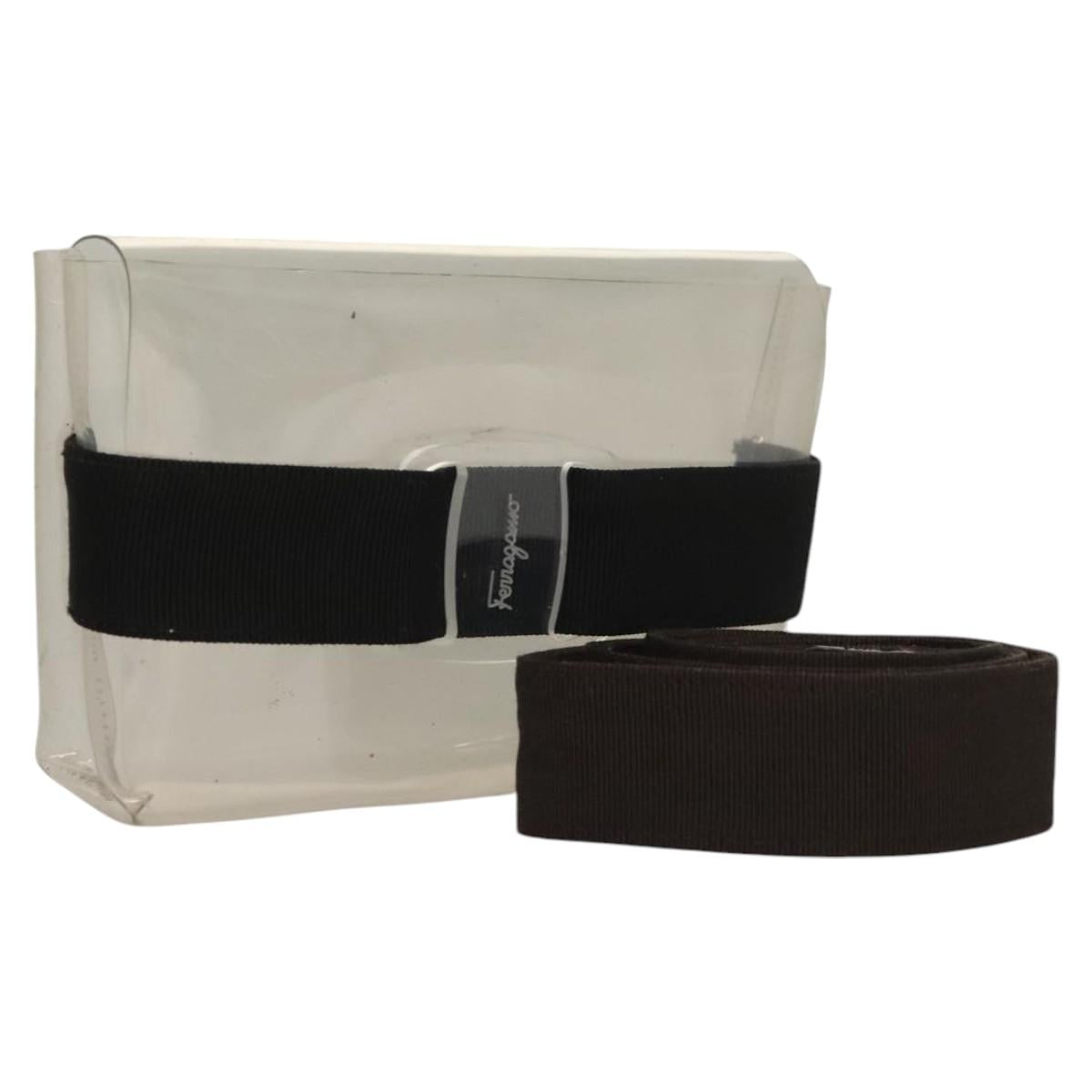 Salvatore Ferragamo Shoulder Bag Vinyl Clear Auth 118191