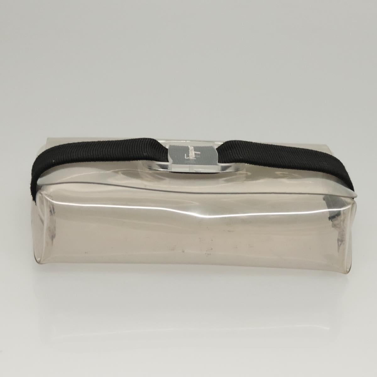 Salvatore Ferragamo Shoulder Bag Vinyl Clear Auth 118191