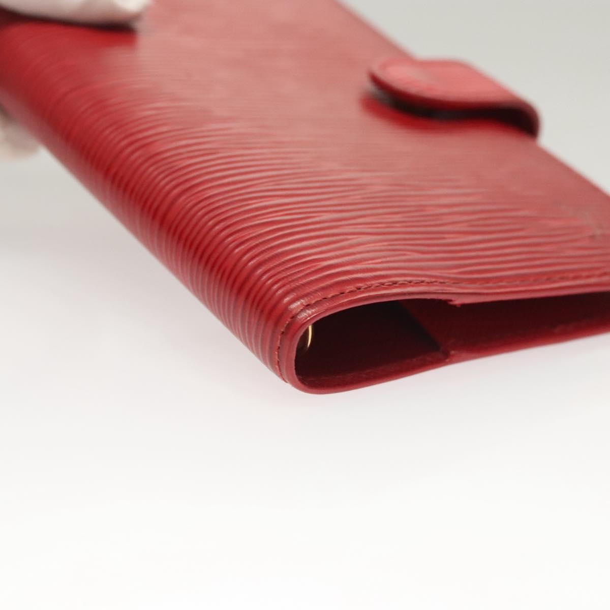 LOUIS VUITTON Epi Agenda PM Day Planner Cover Red R20057 LV Auth 118196