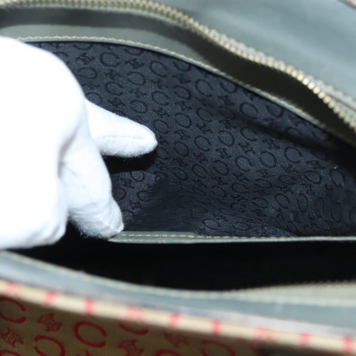 CELINE C Macadam Canvas Hand Bag Beige Gold Auth 118212