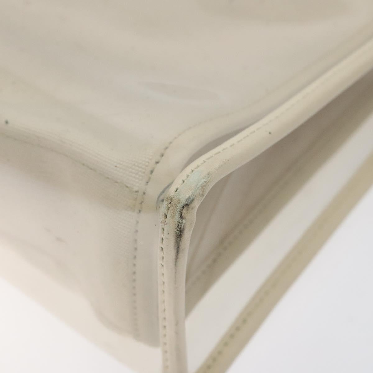 Salvatore Ferragamo Shoulder Bag Vinyl Clear Beige Auth 118213