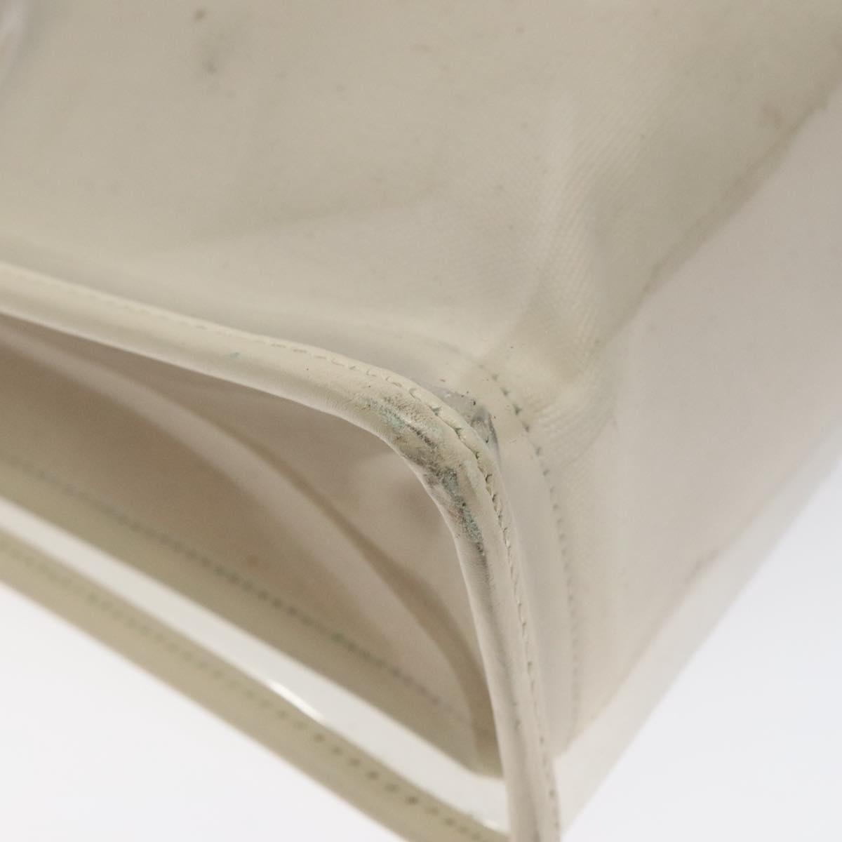 Salvatore Ferragamo Shoulder Bag Vinyl Clear Beige Auth 118213