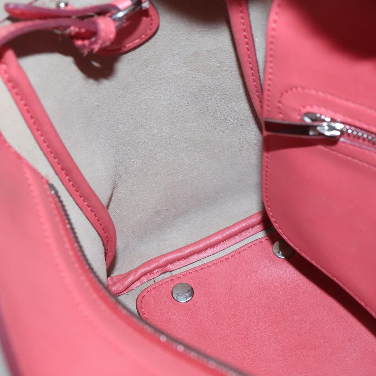 Salvatore Ferragamo Hand Bag Leather 2way Pink Silver Auth 118214