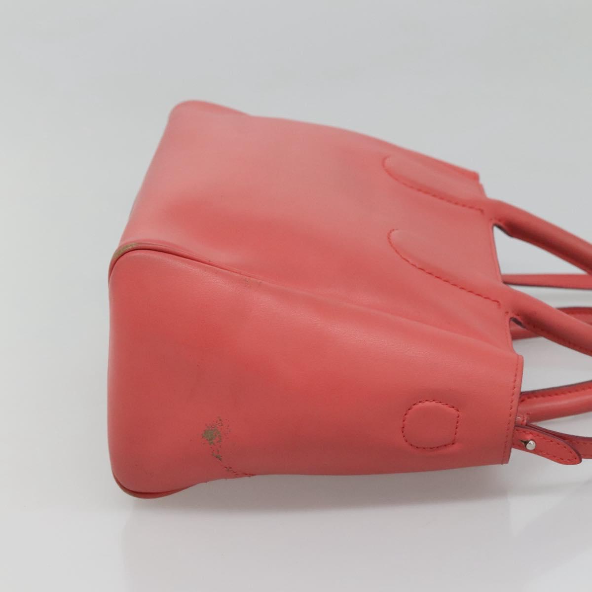 Salvatore Ferragamo Hand Bag Leather 2way Pink Silver Auth 118214