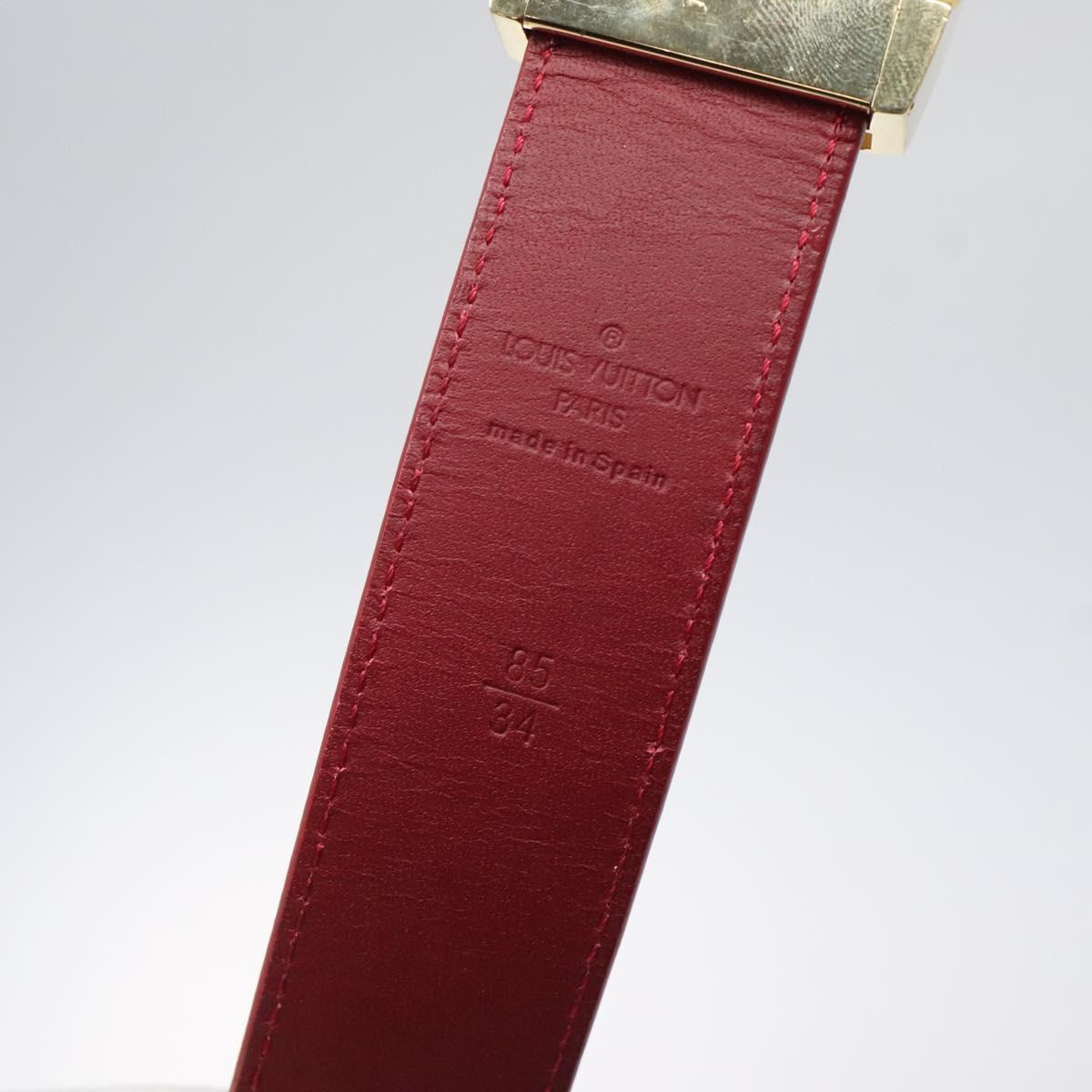 LOUIS VUITTON Multicolor Ceinture Care Belt 37.8"" White M9682 LV Auth 118241