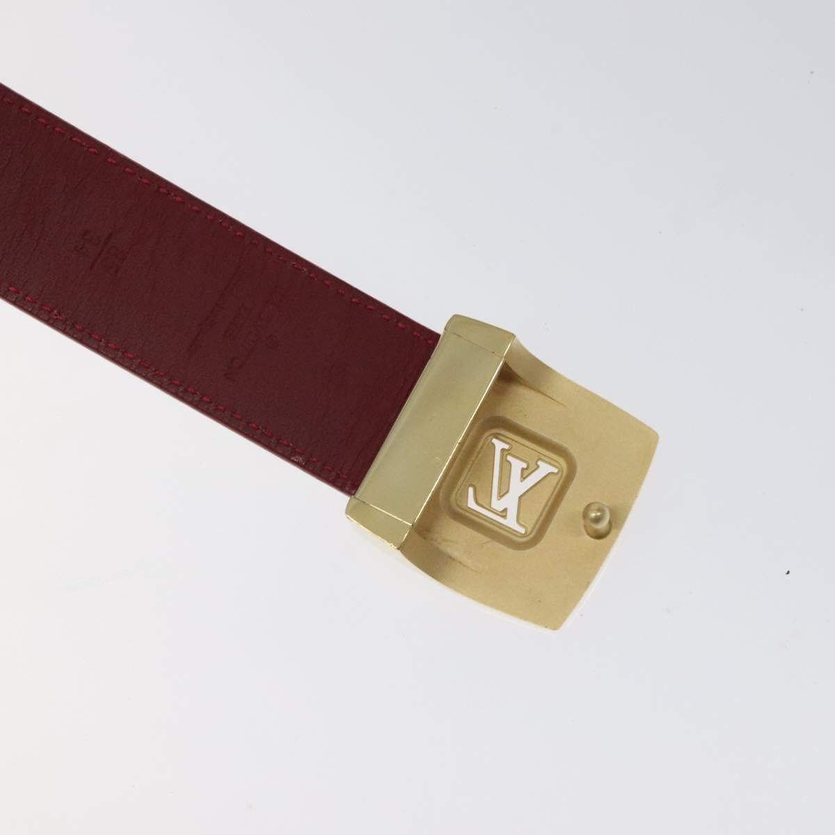 LOUIS VUITTON Multicolor Ceinture Care Belt 37.8"" White M9682 LV Auth 118241