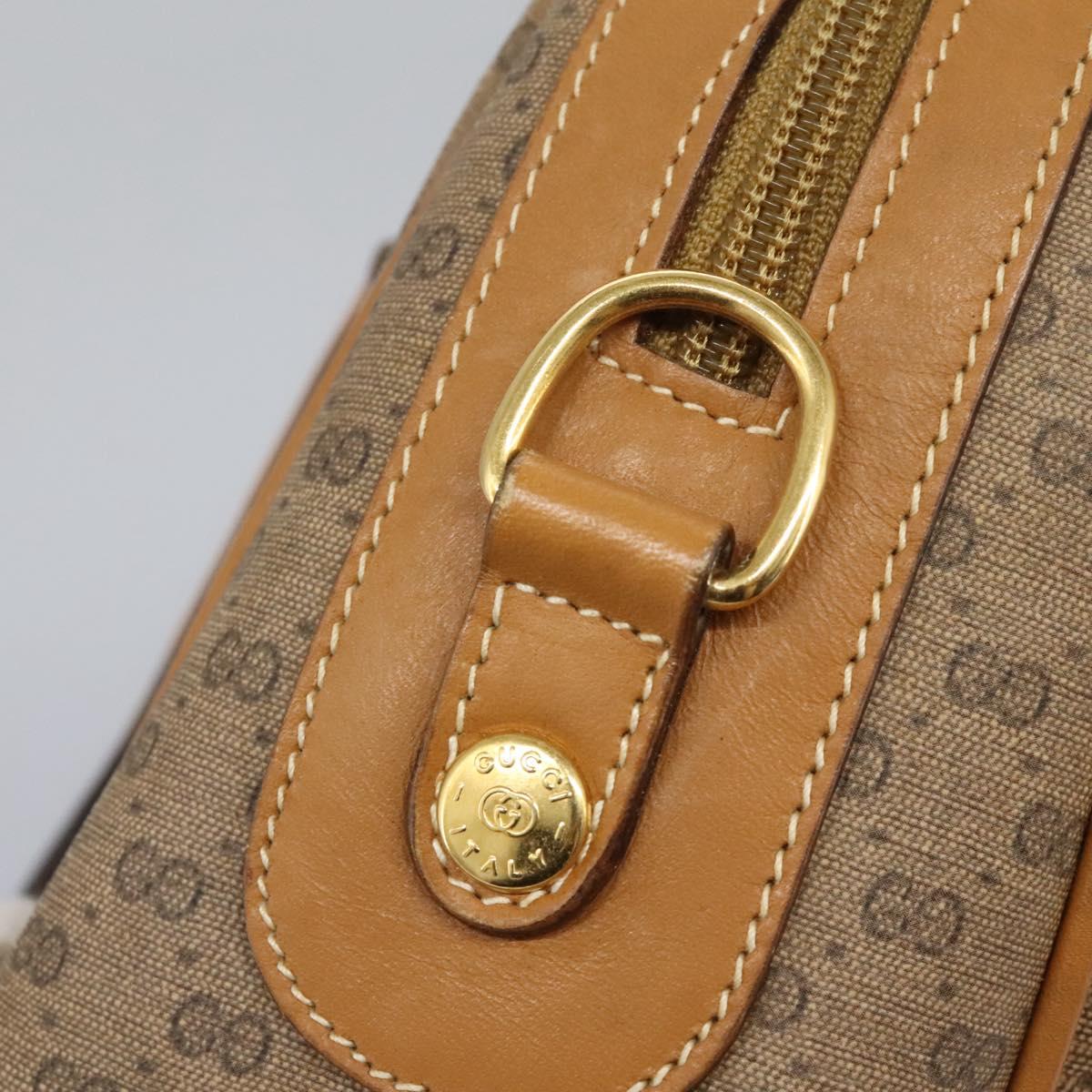 GUCCI Micro GG Supreme Hand Bag PVC 2way Beige Gold 002 123 0033 Auth 118246