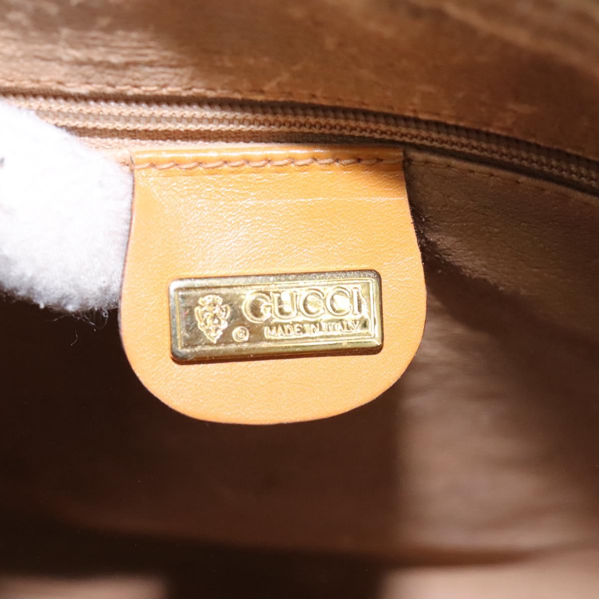 GUCCI Micro GG Supreme Hand Bag PVC 2way Beige Gold 002 123 0033 Auth 118246
