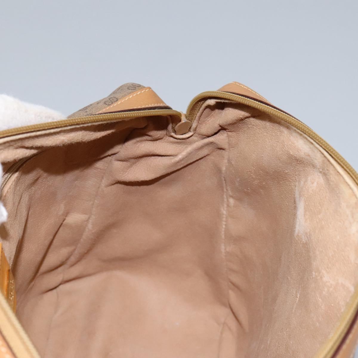 GUCCI Micro GG Supreme Hand Bag PVC 2way Beige Gold 002 123 0033 Auth 118246