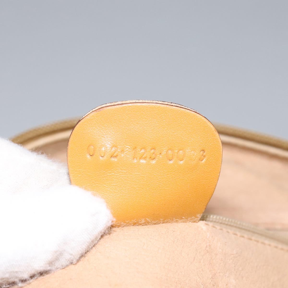 GUCCI Micro GG Supreme Hand Bag PVC 2way Beige Gold 002 123 0033 Auth 118246