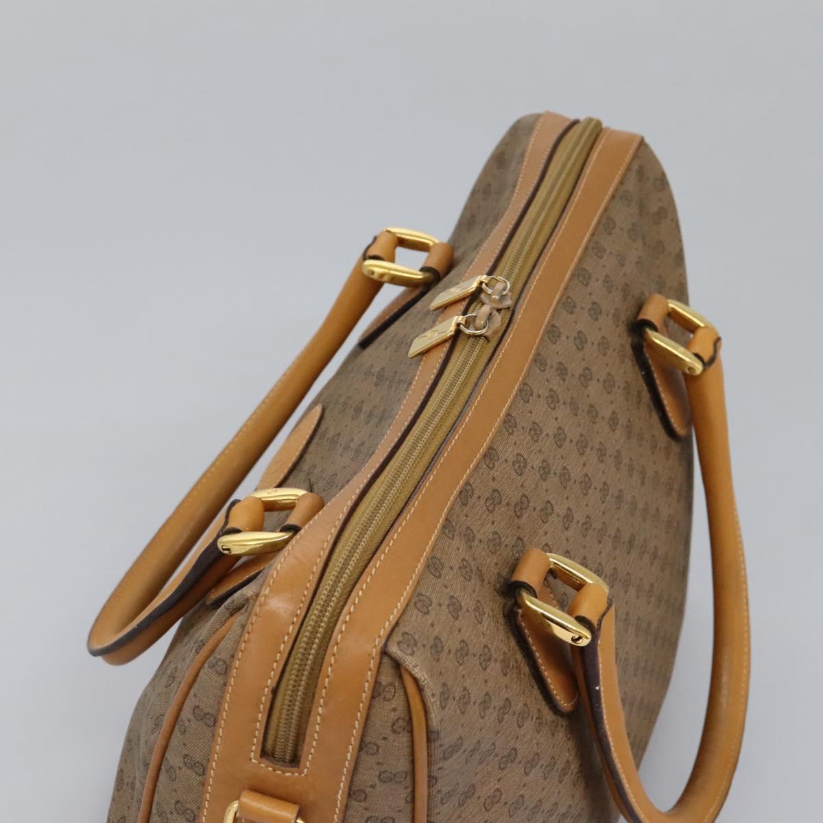 GUCCI Micro GG Supreme Hand Bag PVC 2way Beige Gold 002 123 0033 Auth 118246