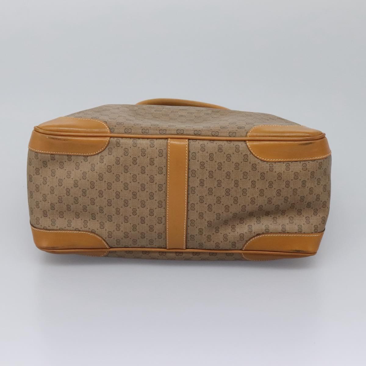GUCCI Micro GG Supreme Hand Bag PVC 2way Beige Gold 002 123 0033 Auth 118246