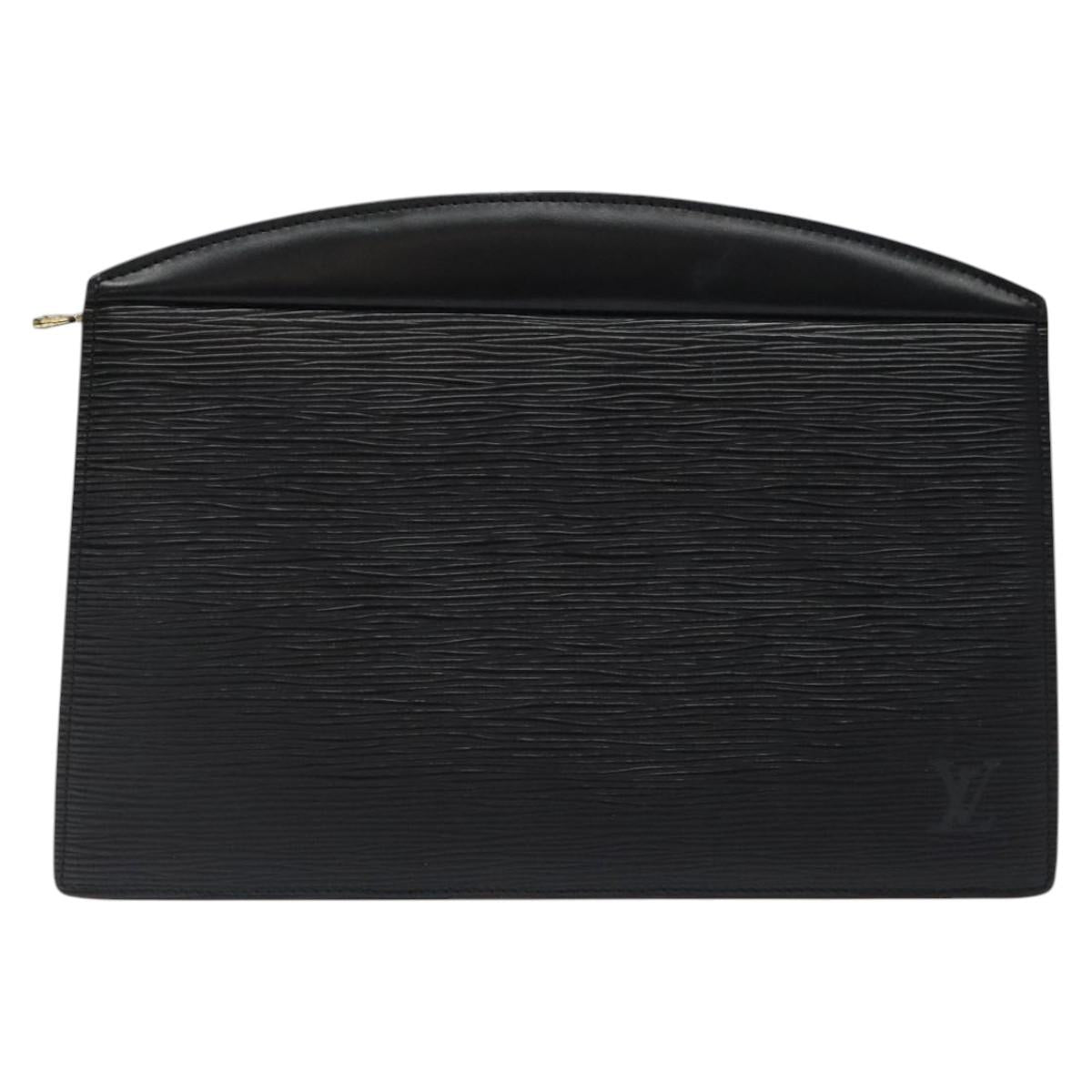 LOUIS VUITTON Epi Trousse Crete Pouch Black M48402 LV Auth 118247