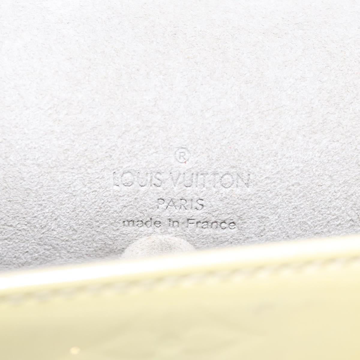 LOUIS VUITTON Vernis Pochette lagoon Glasses Case Perle M91801 LV Auth 118256