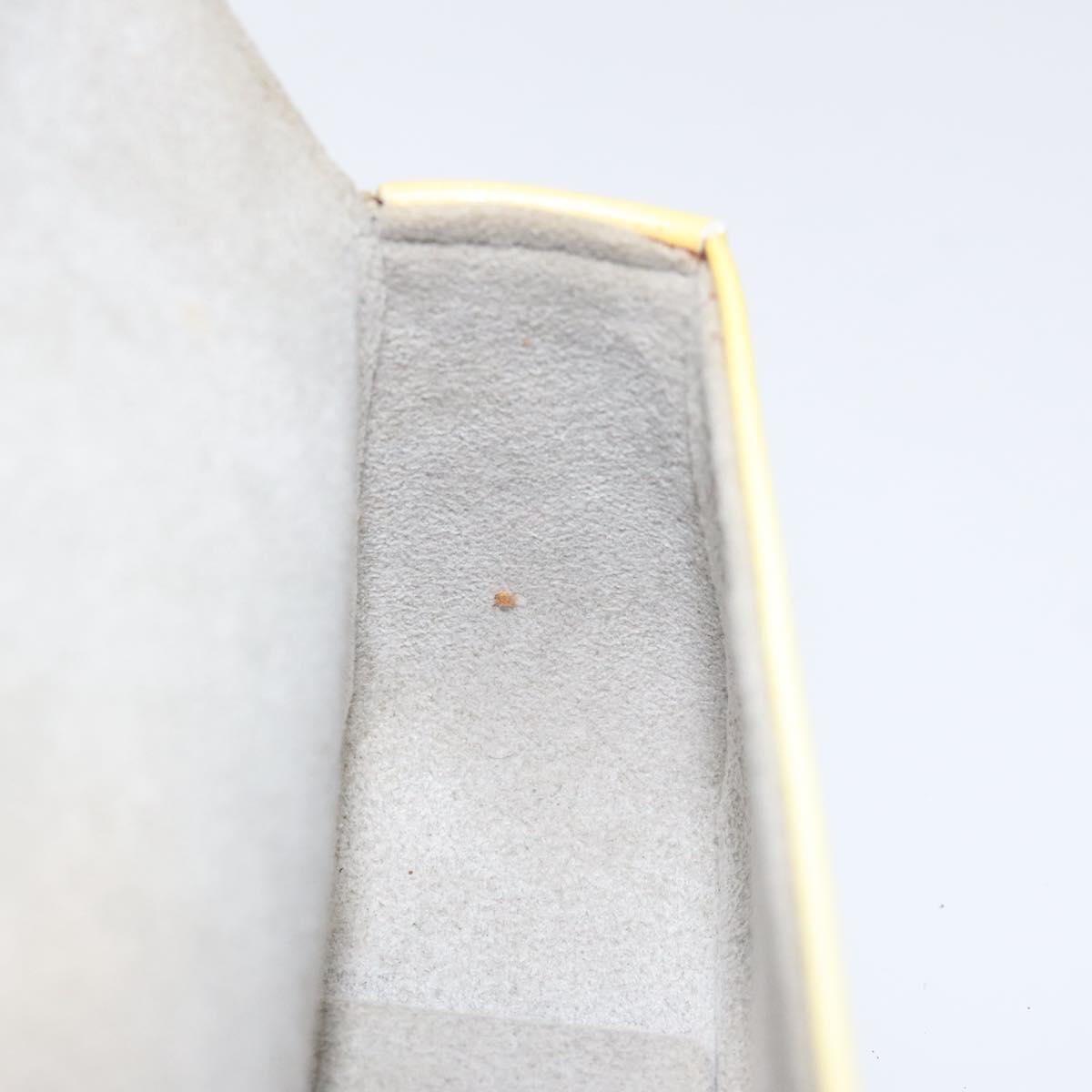 LOUIS VUITTON Vernis Pochette lagoon Glasses Case Perle M91801 LV Auth 118256