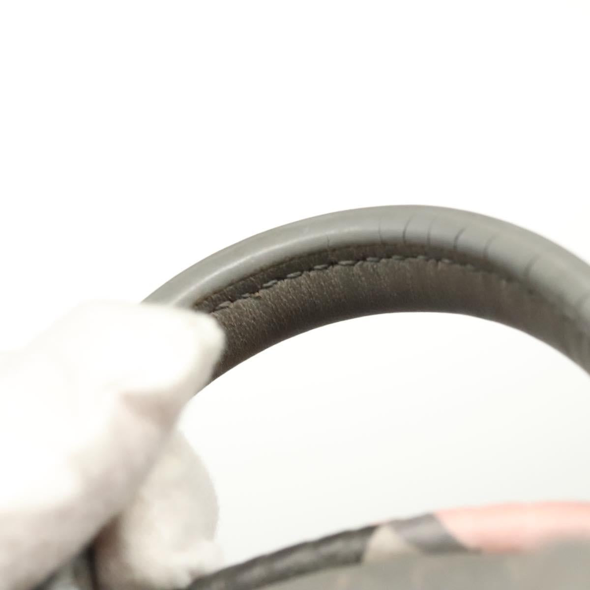 MCM Vicetos Logogram Backpack PVC Leather Pink Silver Auth 118259