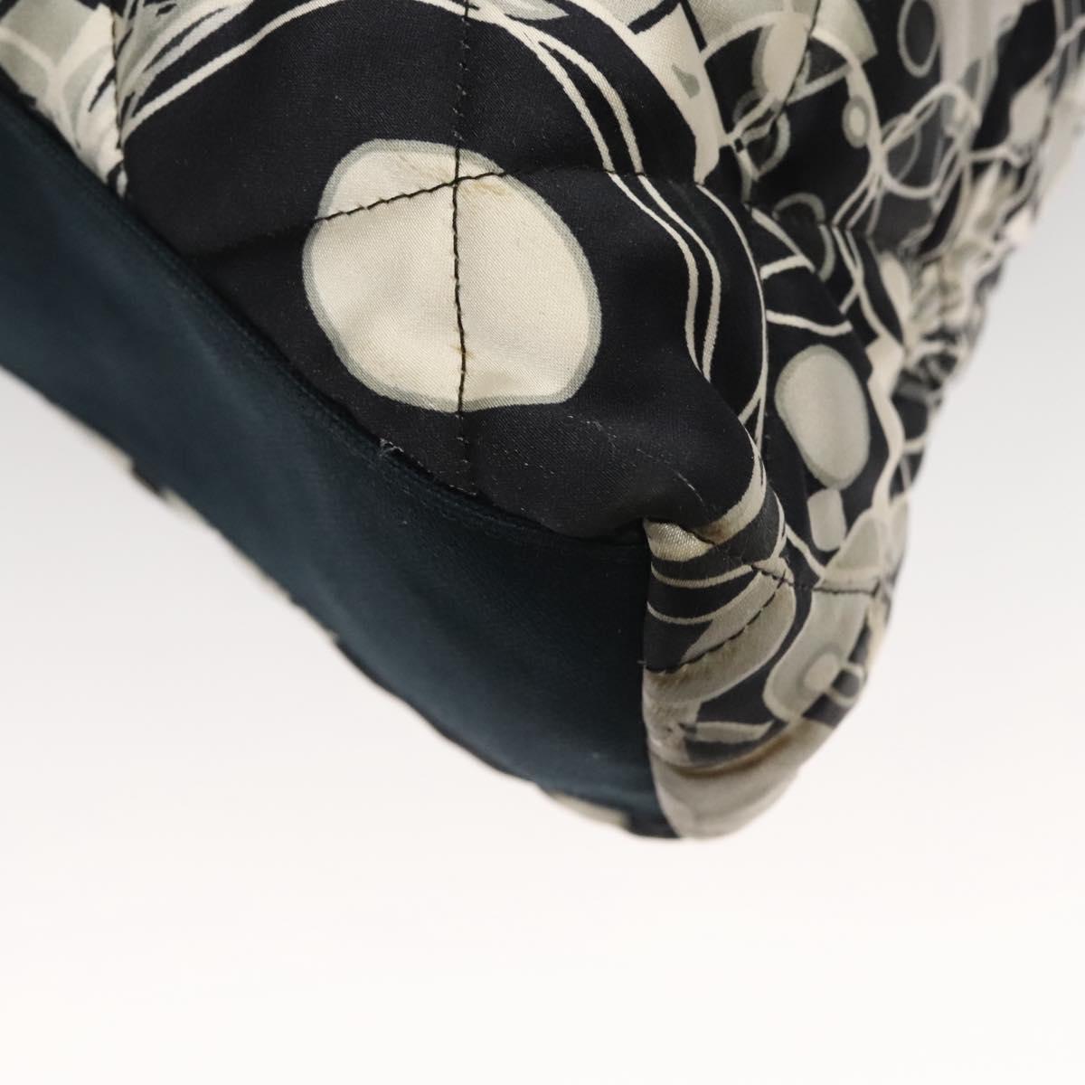 CHANEL Matelasse Chain Shoulder Bag Silk Black CC Auth 118262