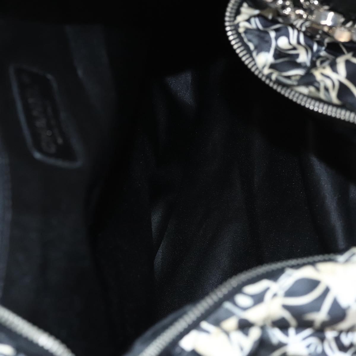 CHANEL Matelasse Chain Shoulder Bag Silk Black CC Auth 118262