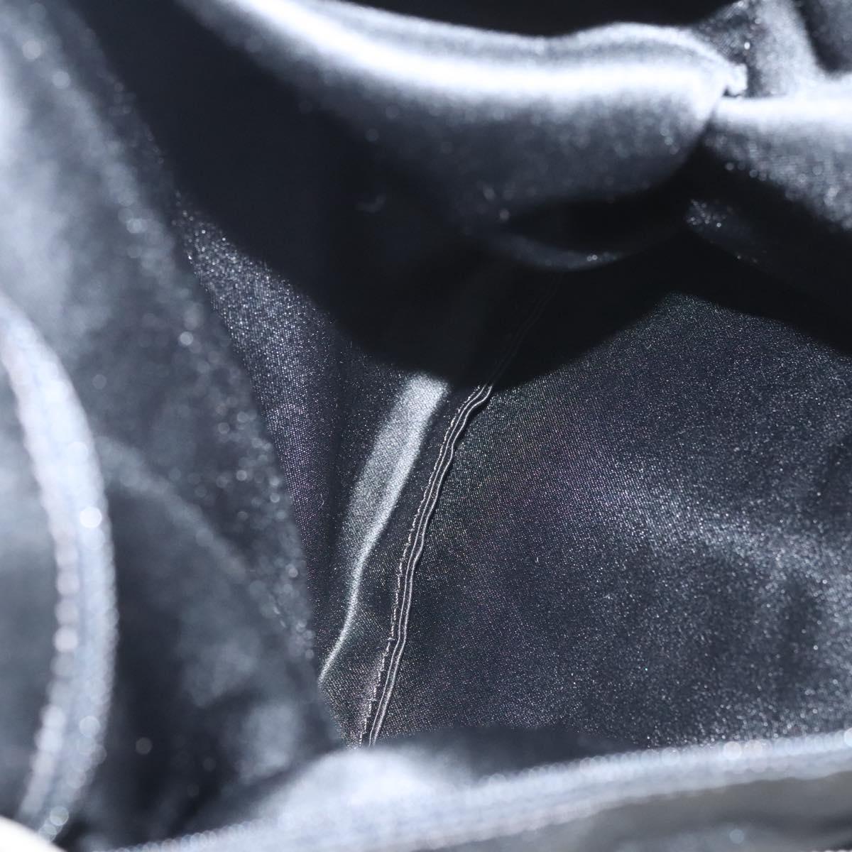 CHANEL Matelasse Chain Shoulder Bag Silk Black CC Auth 118262