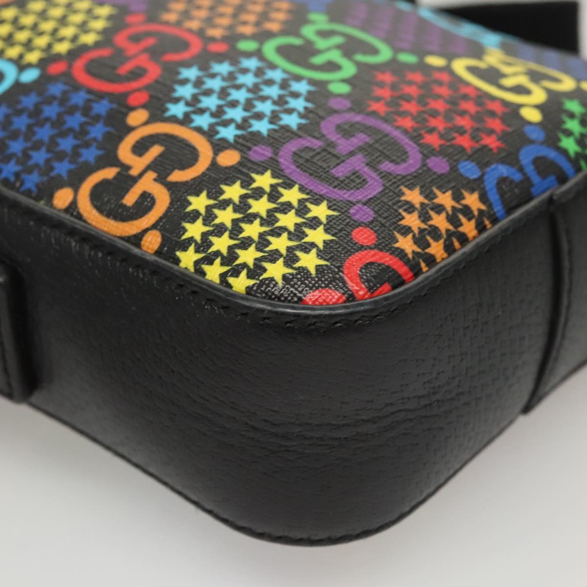 GUCCI GG Psychedelic Shoulder Bag Multicolor Silver 598103 Auth 118263