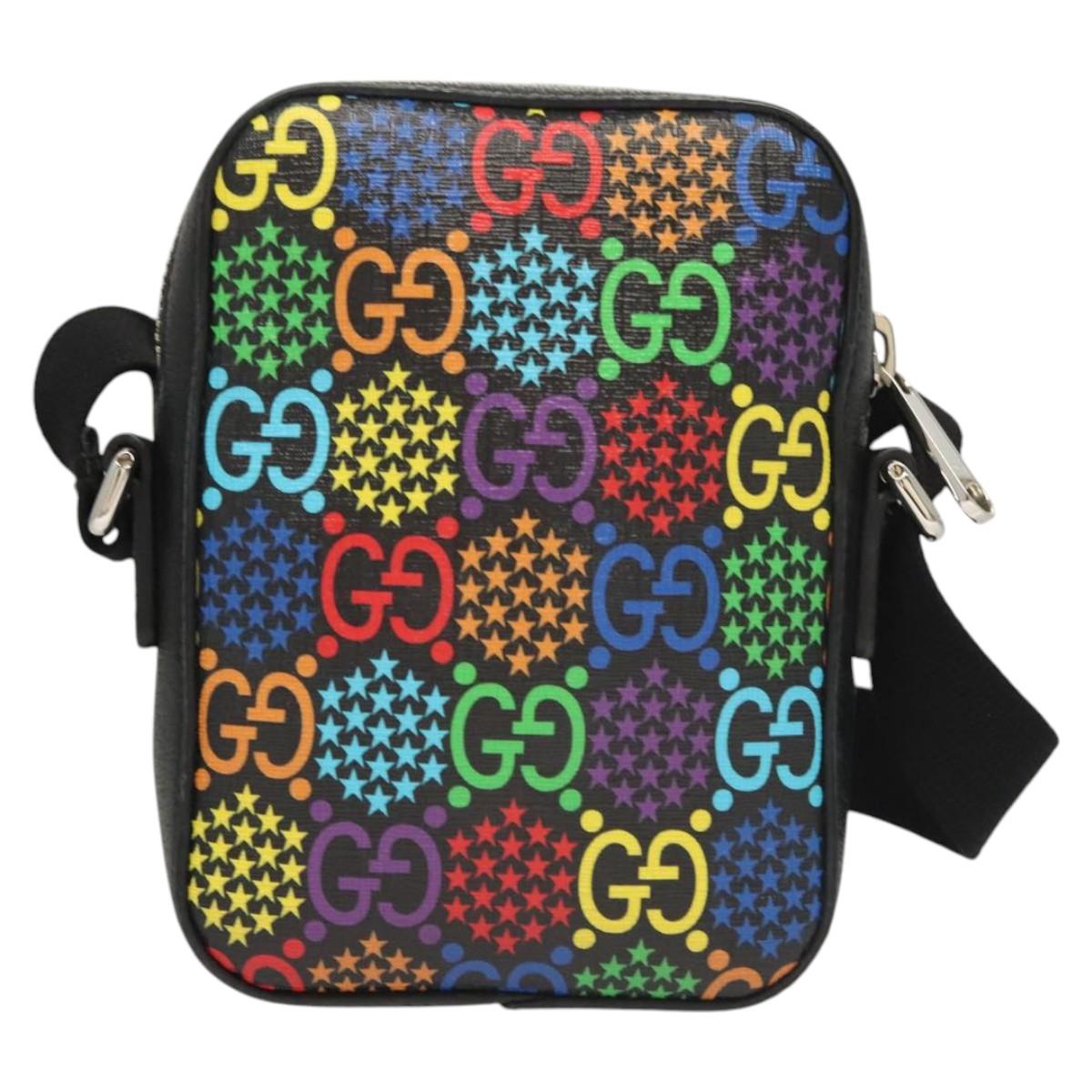 GUCCI GG Psychedelic Shoulder Bag Multicolor Silver 598103 Auth 118263