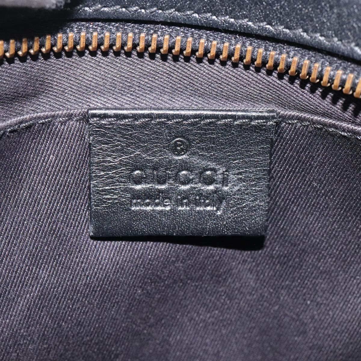 GUCCI GG Canvas Accessory Pouch Black Gold 106644 Auth 118268