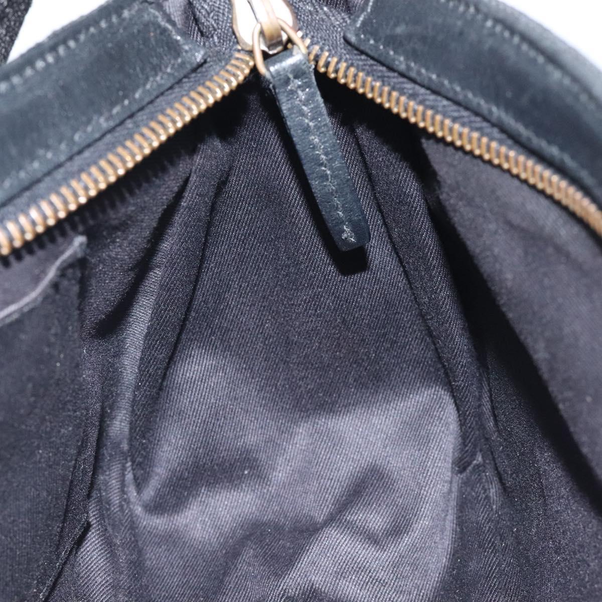 GUCCI GG Canvas Accessory Pouch Black Gold 106644 Auth 118268