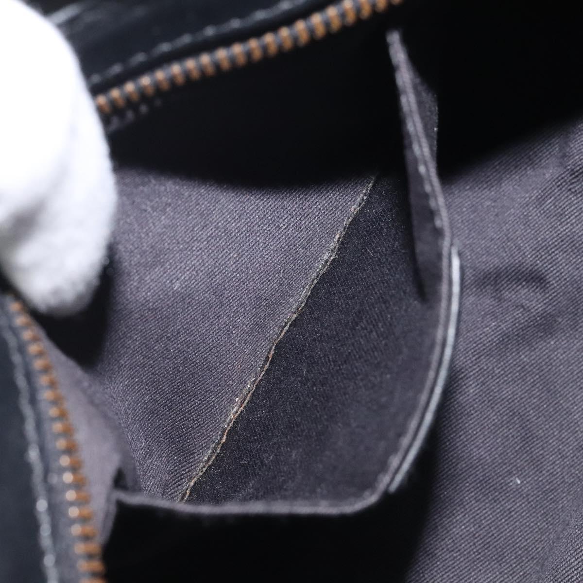 GUCCI GG Canvas Accessory Pouch Black Gold 106644 Auth 118268