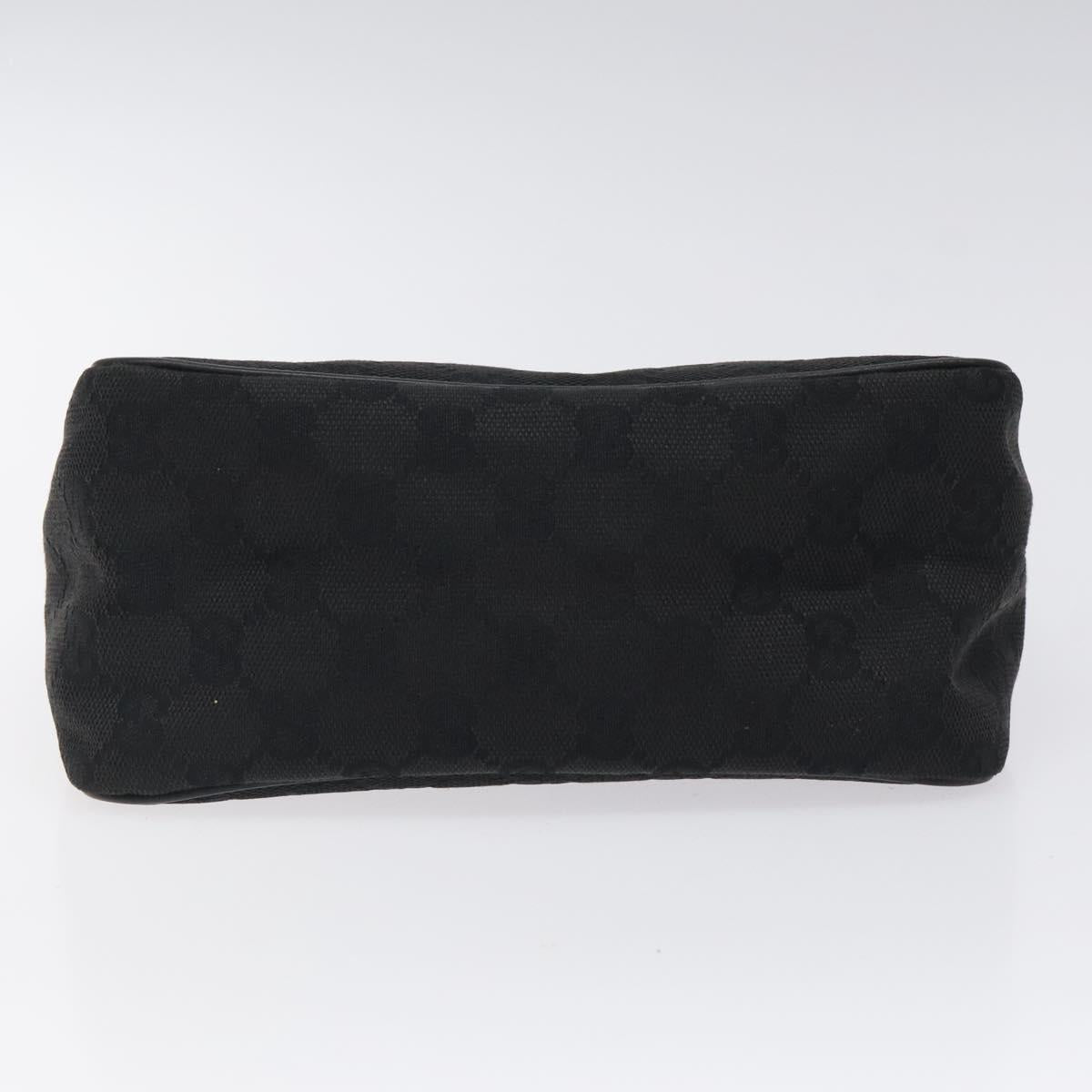 GUCCI GG Canvas Accessory Pouch Black Gold 106644 Auth 118268