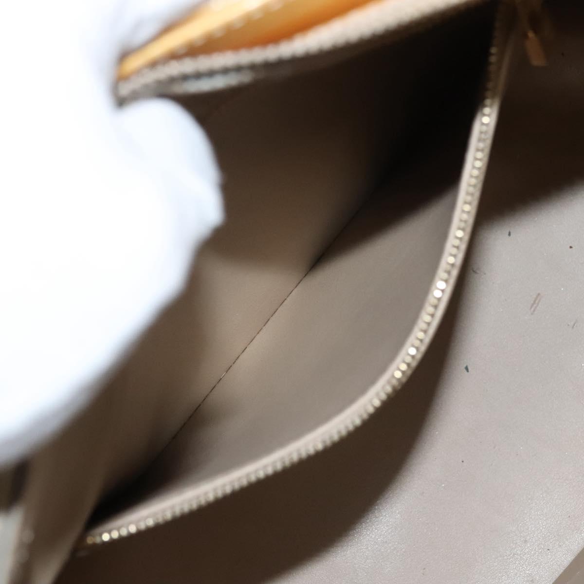 LOUIS VUITTON Monogram Vernis Houston Hand Bag Beige M91004 LV Auth 118288