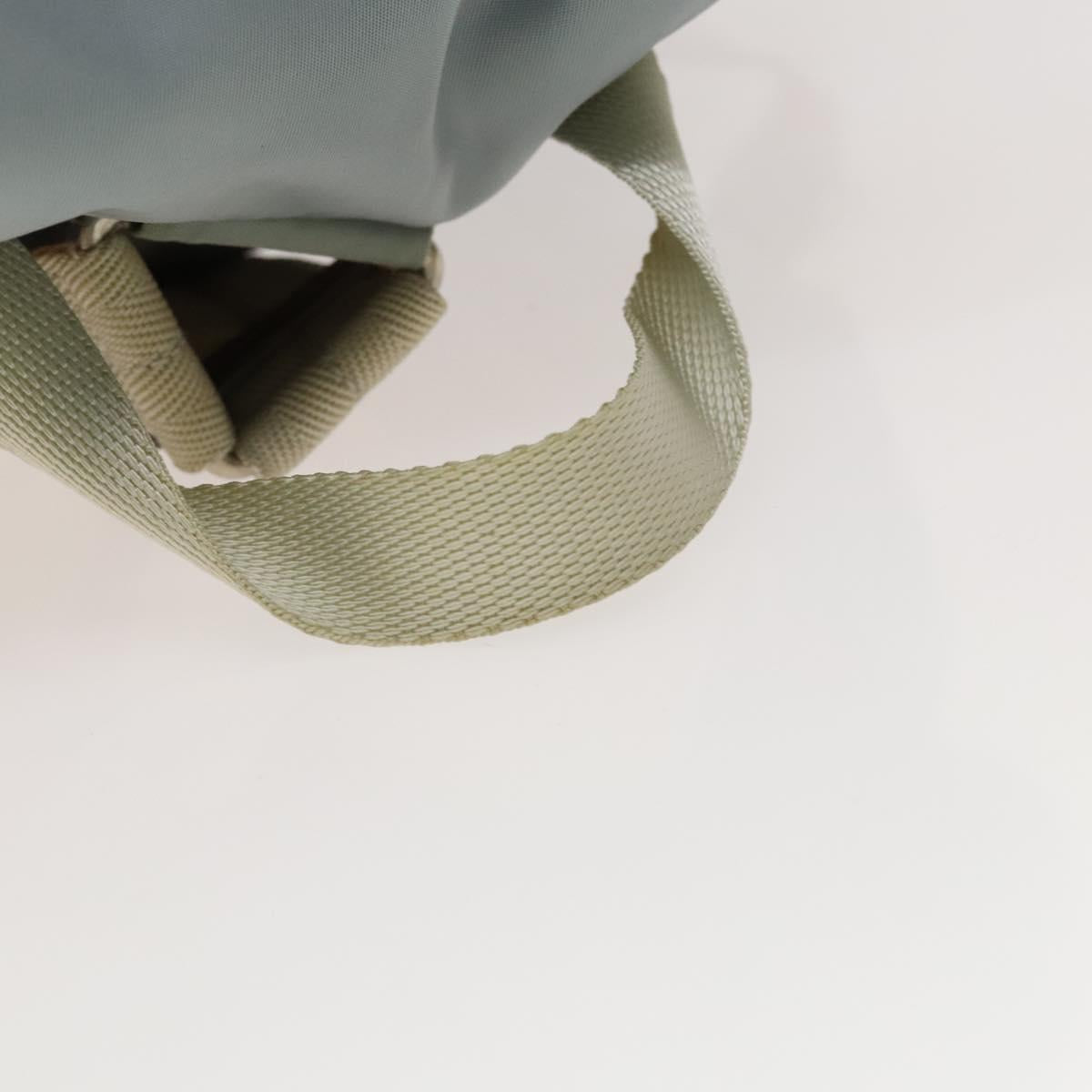 PRADA Backpack Nylon Light Blue Silver Auth 118295