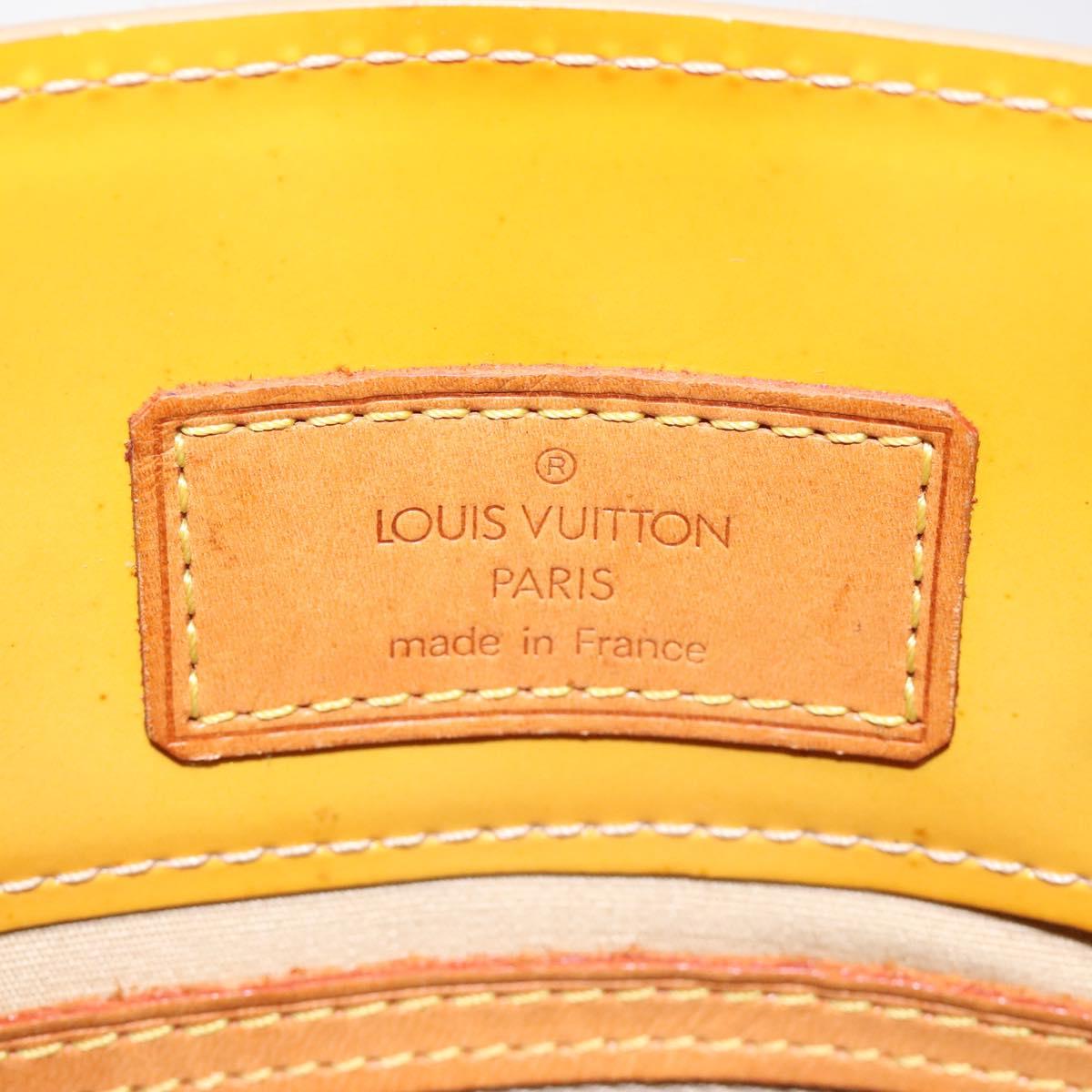 LOUIS VUITTON Monogram Vernis Reade PM Hand Bag Beige M91334 LV Auth 118318