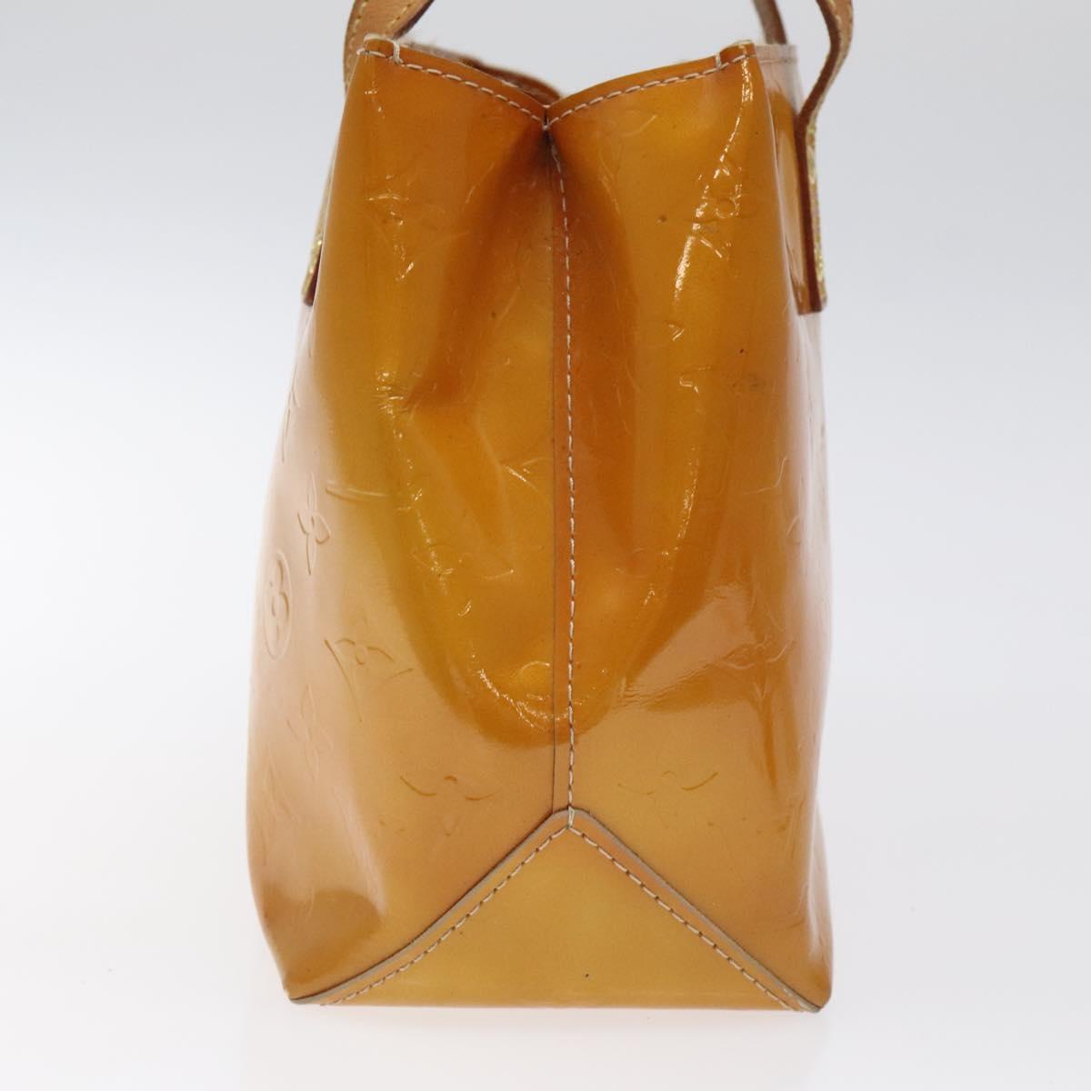 LOUIS VUITTON Monogram Vernis Reade PM Hand Bag Beige M91334 LV Auth 118318