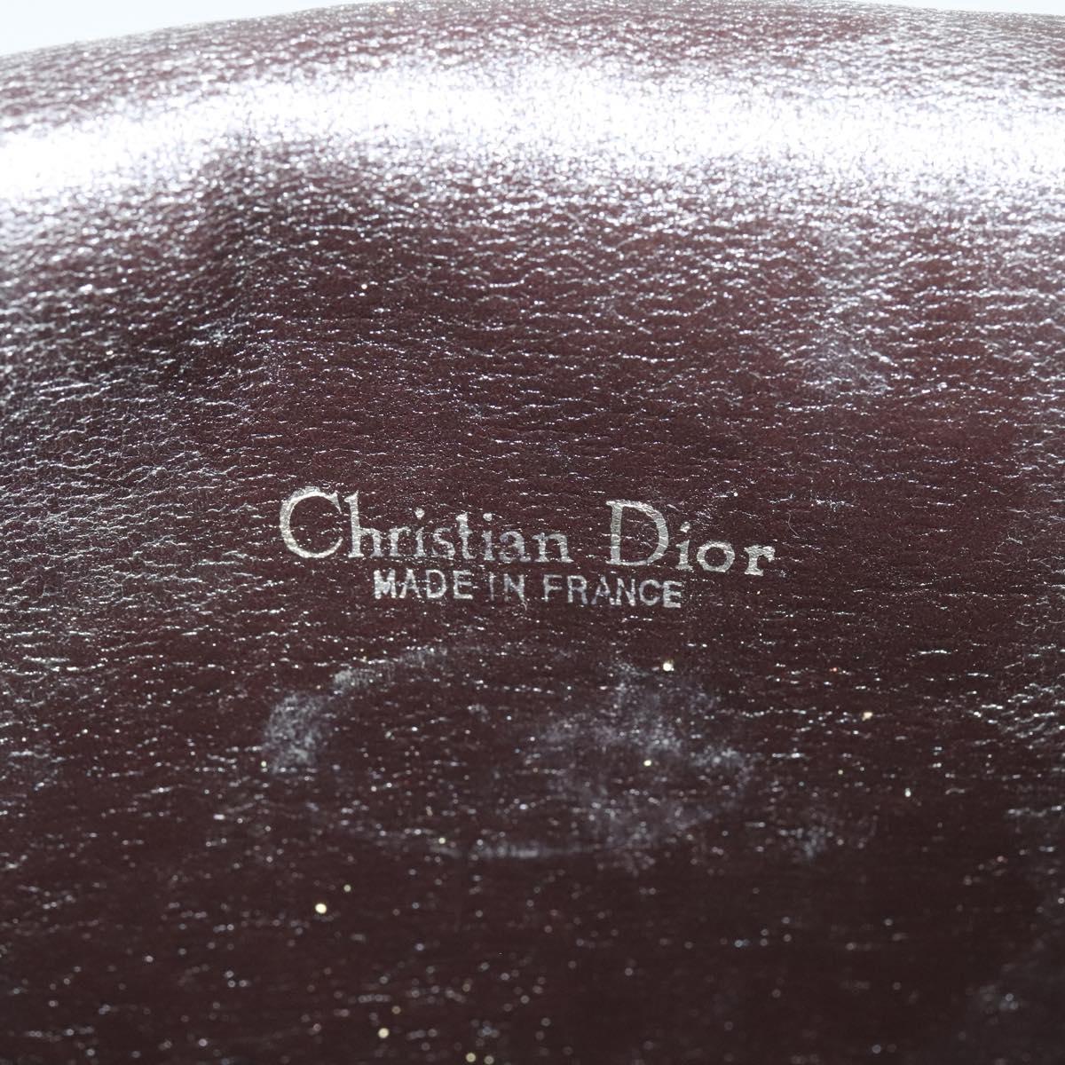 Christian Dior Trotter Canvas Shoulder Bag Brown Gold Auth 118335