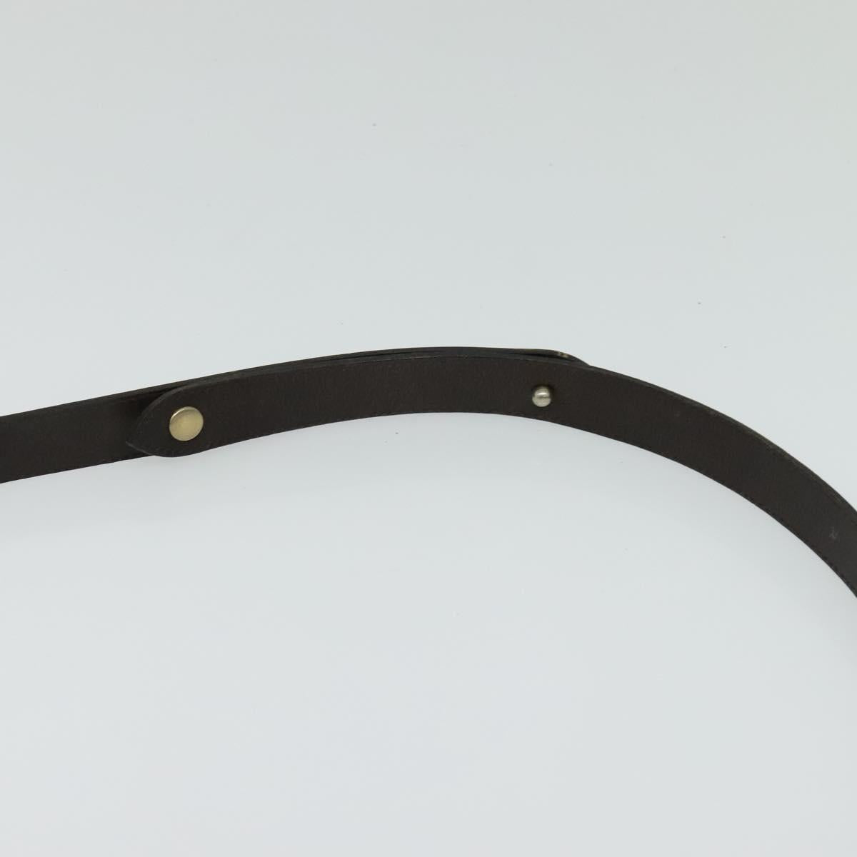 Christian Dior Trotter Canvas Shoulder Bag Brown Gold Auth 118335