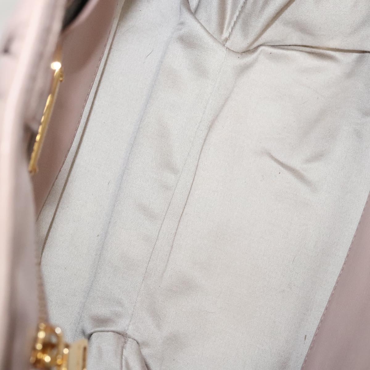 Miu Miu Matelasse Hand Bag Leather 2way Pink Gold Auth 118344